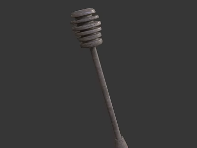 Gray Spiral Head Long Handle Kitchen Cooking Utensil Tool Design 3d model