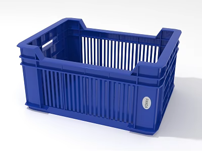 Durable Blue Plastic Storage Basket For Household Organizing And Everyday Use 3d model