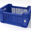 Durable Blue Plastic Storage Basket For Household Organizing And Everyday Use 3d model