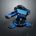 Turret Turntable Railgun Sci-fi Tower Defense Game Tower Defense Sci-fi Turret Game Turret Game Battery 3d model