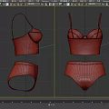 Elegant Orange Lace Lingerie Set with Bralette and Matching Intricate Pattern Panties