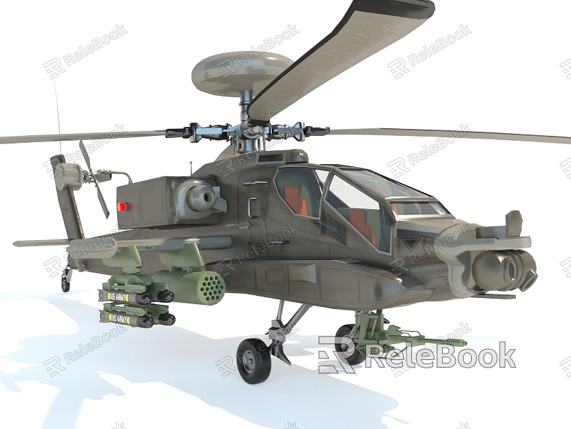 Style Helicopter Aircraft Fighter Military Equipment model