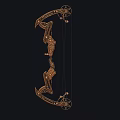 Composite Bow and Arrow Retro Bow Old Bow Medieval Bow Mechanical Bow Low Face Low Number Low Model Simple Model Game Movie Level Realism 3d model