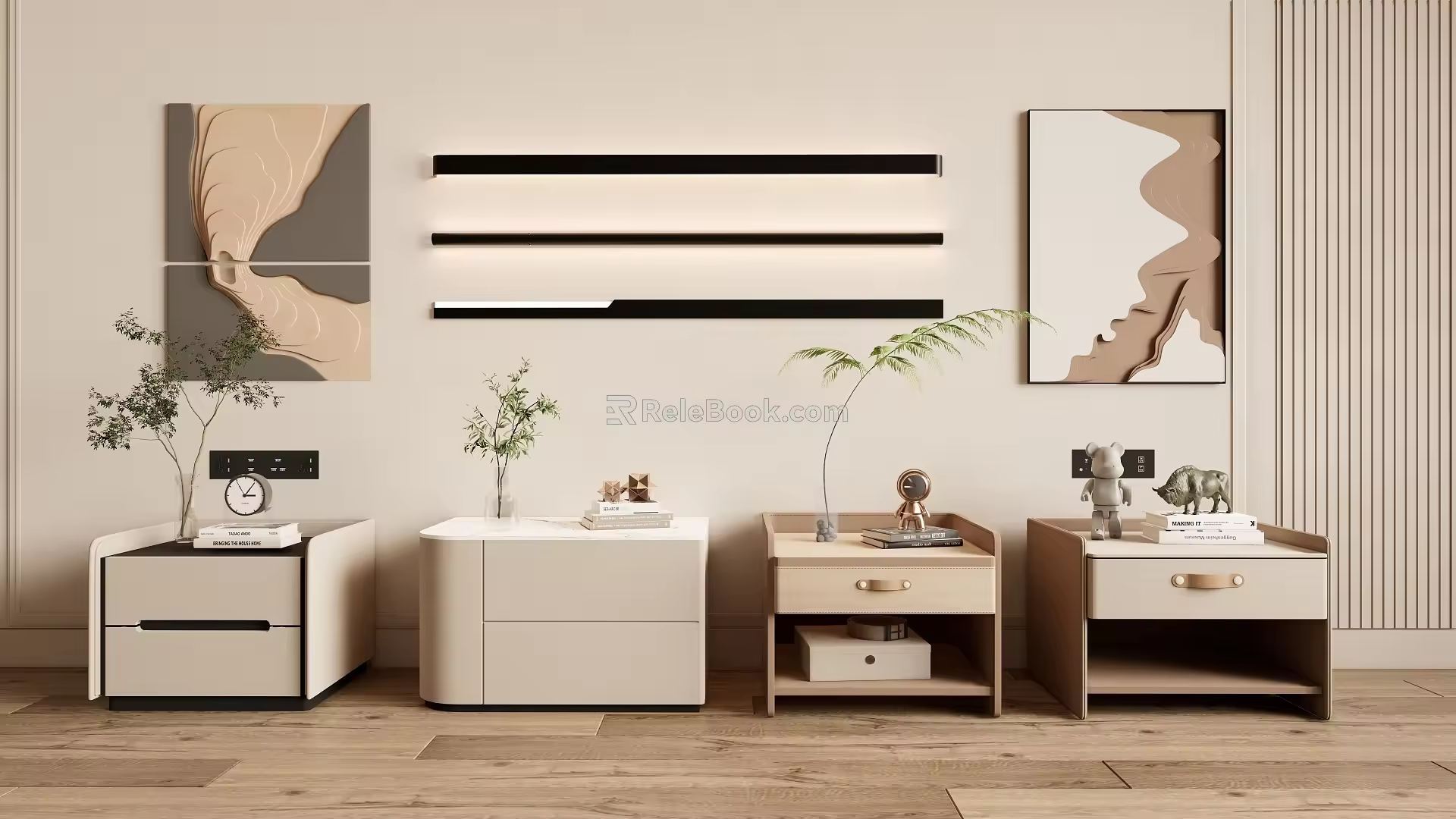 Bedside table ornaments 3d model