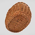 Handmade Woven Storage Basket With Natural Handle For Home Storage And Decorative Use