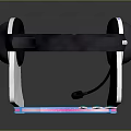 Cute Cat Ear Headphones With Pixel Art Smiley Face And Star Decorations