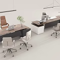 Boss Manager Office Desk and Chair Boss Desk and Chair Office Desk and Chair Combination Manager Office Desk and Chair Class Desk Boss Chair 3d model
