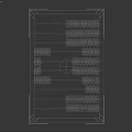 Classic Wooden Abacus With Brown Black Beads On Wooden Frame Rods