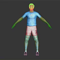 Man In Light Blue Manchester City Jersey Number 2 White Shorts Blue Socks Arms Outstretched