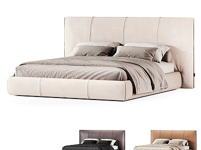Modern Double Bed 3d model