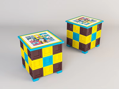 Modern Cartoon Coffee Table Home Cartoon Coffee Table 3d model