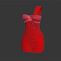 Red Strappy Dress with Bow Detail and Fitted Silhouette for Evening Events