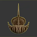 Detailed Horseshoe Crab Close Up View With Brown Striped Shell And Long Tail