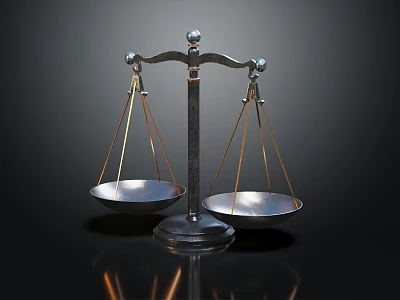 Professional Metallic Balance Scale as Commercial Equipment for Accurate Weighing in Business Operations 3d model