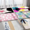 Square Rugs With Various Modern Patterns And Colorful Designs For Home Decor