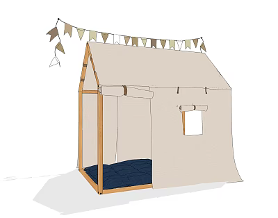 Nordic tent children tent toy combination 3d model Nordic tent children tent toy combination 3d model