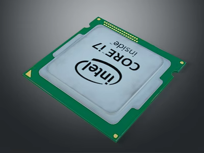 Intel Core i7 High Performance Electronic Computer Processor Component Unit 3d model