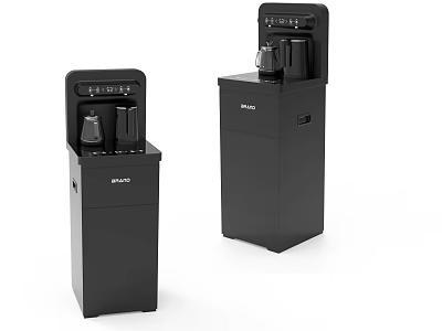 Sleek Black Standing Water Dispensers Perfect For Modern Home And Office Appliance Needs 3d model