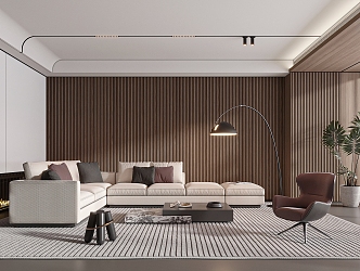 Modern Minotti living room 3d model