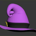 Wizard Character Magical Pink Hat With Black Band And Yellow Buckle