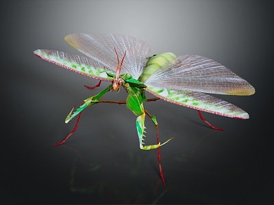 modern mantis knife roach insect wildlife 3d model