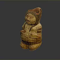 Human Shaped Ceramic Figure With Ornate Patterns And Cultural Artistic Details