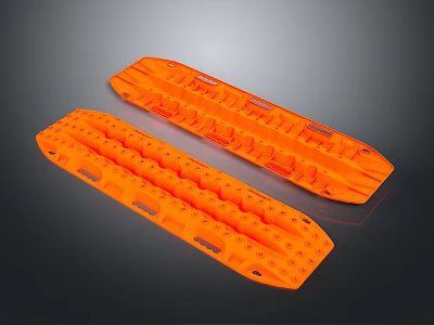 Two Orange Household Comfortable Non slip Daily Use Floor Mats For Home 3d model