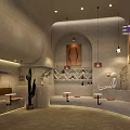 Nununana Milk Tea Shop Storefront With Modern Interior Counter And Display Shelves