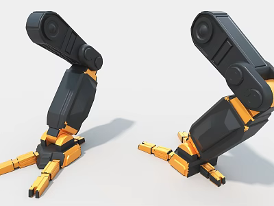 Industrial Robotic Arms with Black and Yellow Design for Manufacturing Equipment 3d model Industrial Robotic Arms with Black and Yellow Design for Manufacturing Equipment 3d model