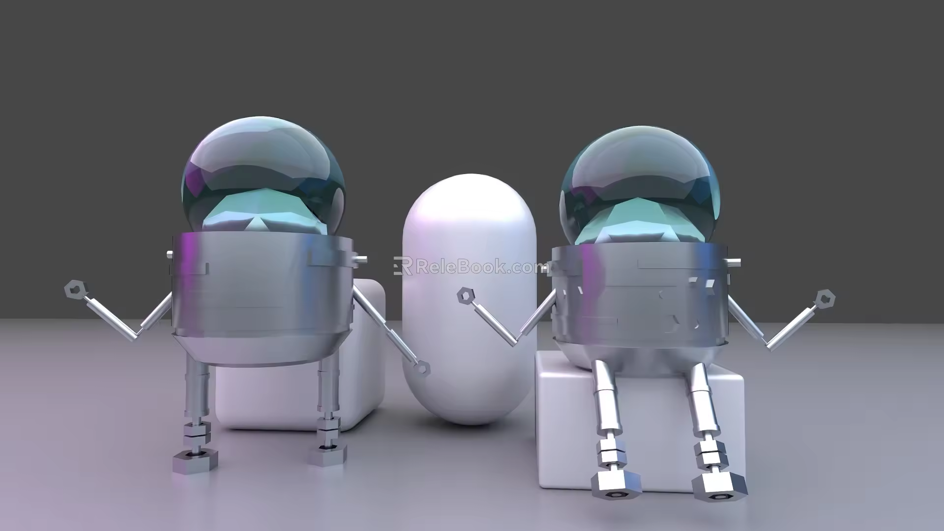 Mechanical Little Man Robot Technology 3d model