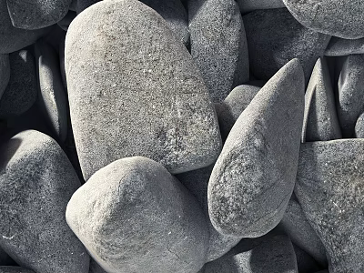 Natural Gray Stones and Wood Materials for Interior Decoration Projects 3d model