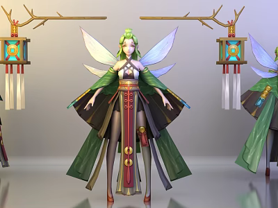 Modern Game Character Elf 3d model Modern Game Character Elf 3d model