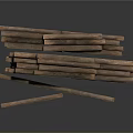 Natural Wooden Sticks Stacked With Smooth Surface Brown Color For Decorative Crafts
