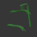 Heavy Duty Industrial Equipment Featuring Curved Metal Tracks And Bracket Frames