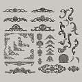 Ornate Carved Decorative Elements Featuring Floral Patterns Border Designs And Craft Details