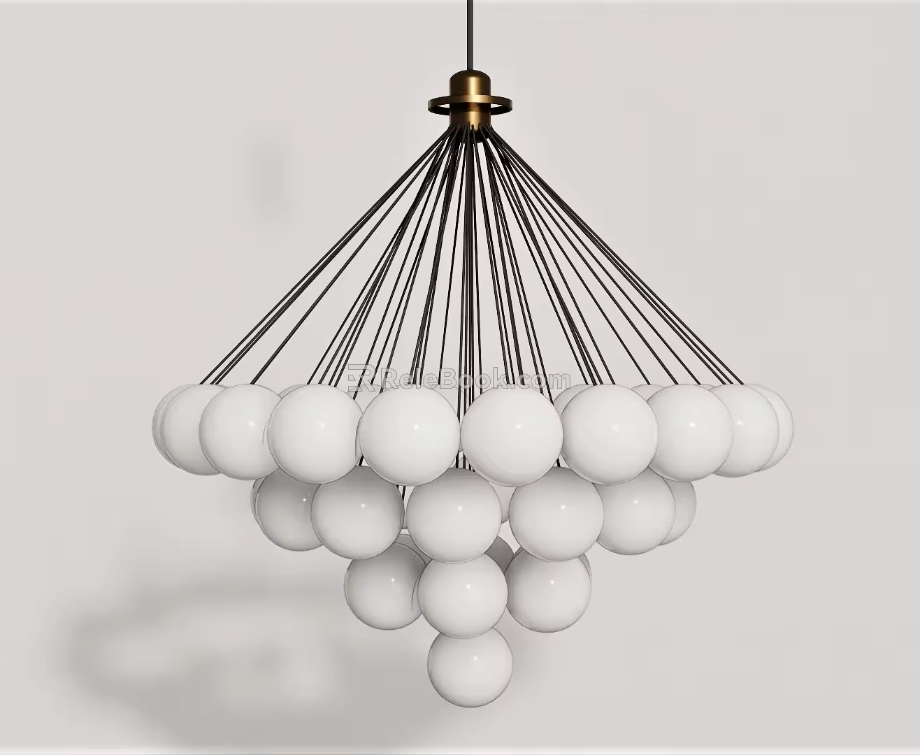 Modern Chandelier Spherical Chandelier Reading Chandelier Decorative Chandelier 3d model