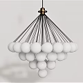 Modern Chandelier Spherical Chandelier Reading Chandelier Decorative Chandelier 3d model