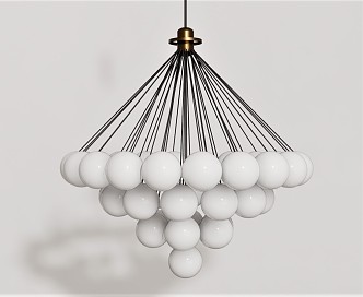 Modern Chandelier Spherical Chandelier Reading Chandelier Decorative Chandelier 3d model