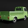 Vintage Green Single Cab Truck With Open Bed And Classic Retro Design