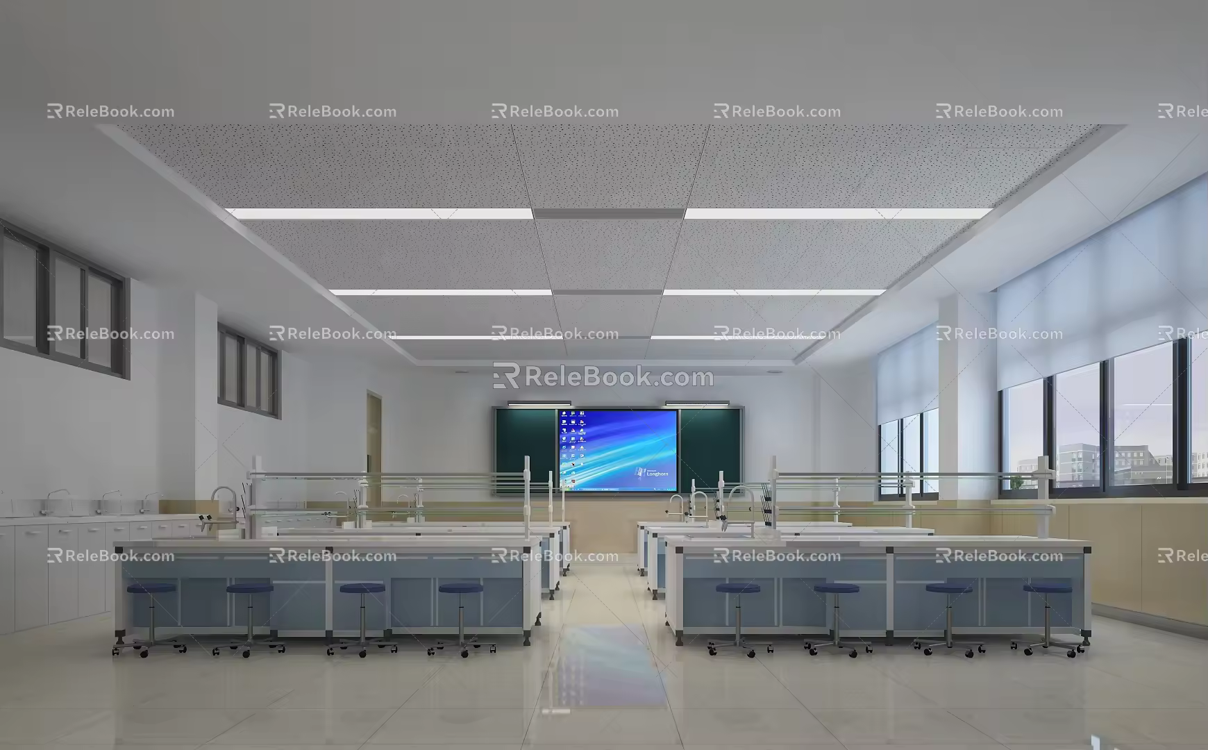 Science Classroom Modern Classroom 3d model