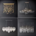 Contemporary Crystal Chandelier Designs With Hanging Glass Elements For Modern Home Decor