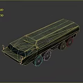 Green Military Tank Six Wheeled Armored Vehicle With Heavy Duty Reinforced Structure
