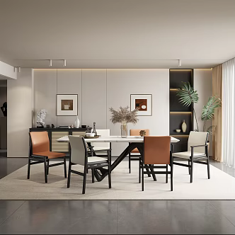 Modern Home Restaurant 3d model