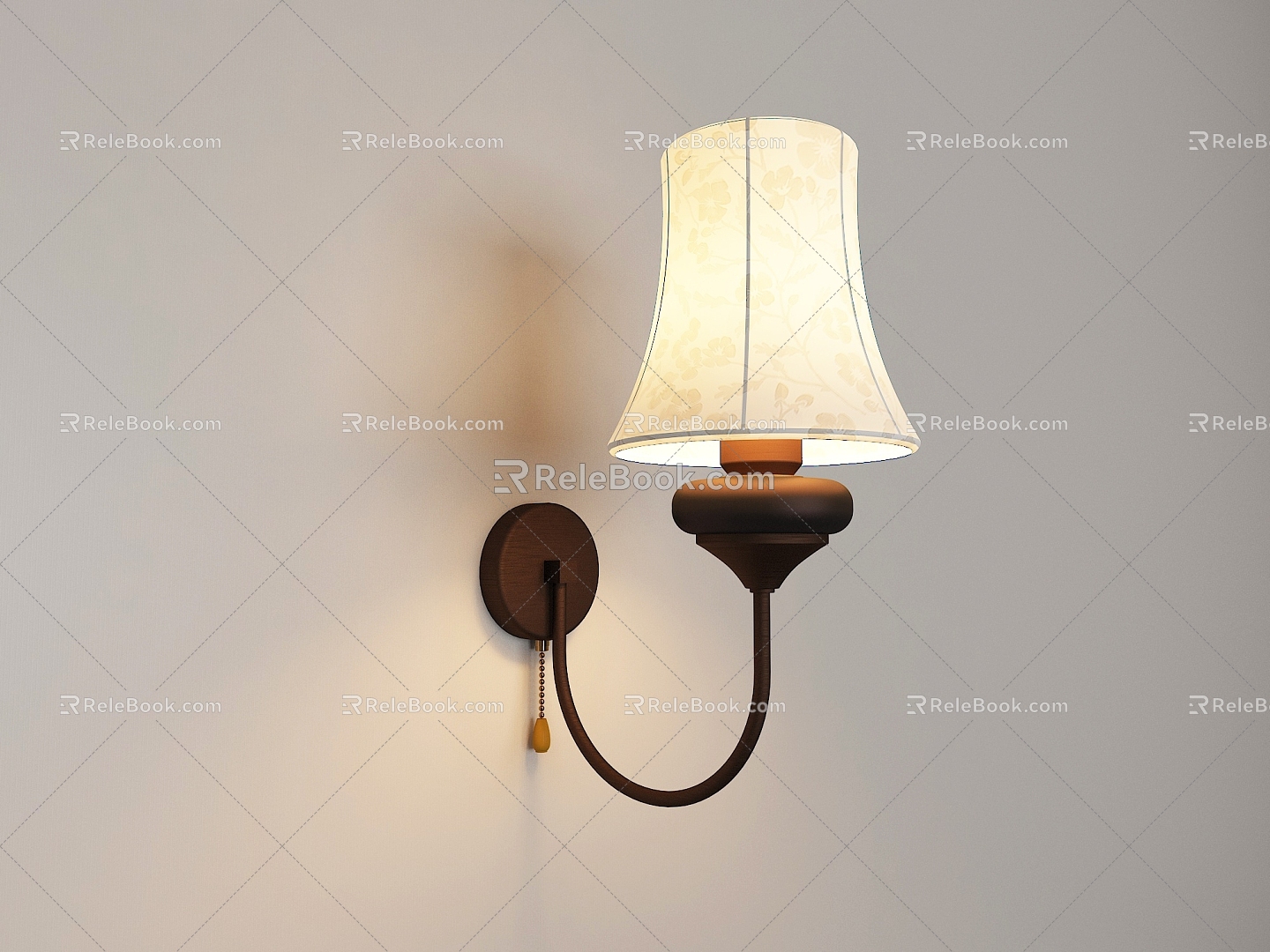 French retro wall lamp 3d model