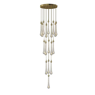 Modern Simple Light Luxury Chandelier 3d model