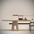 POLIFORM Modern Wooden Tea Table And Chairs With Simple Design And Tea Accessories