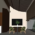 Hotel Reception Area Reception Rest Area 3d model