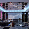 Modern Luxury KTV Interior Design With Plush Sofas LED TVs And Ambient Lighting 3d model