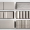 Various Upholstered Soft Panels With Modern Designs Textured Surfaces And Stitched Details