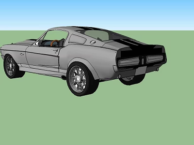 Gray Classic Sports Car With Two Door Design And Stylish Alloy Wheels 3d model